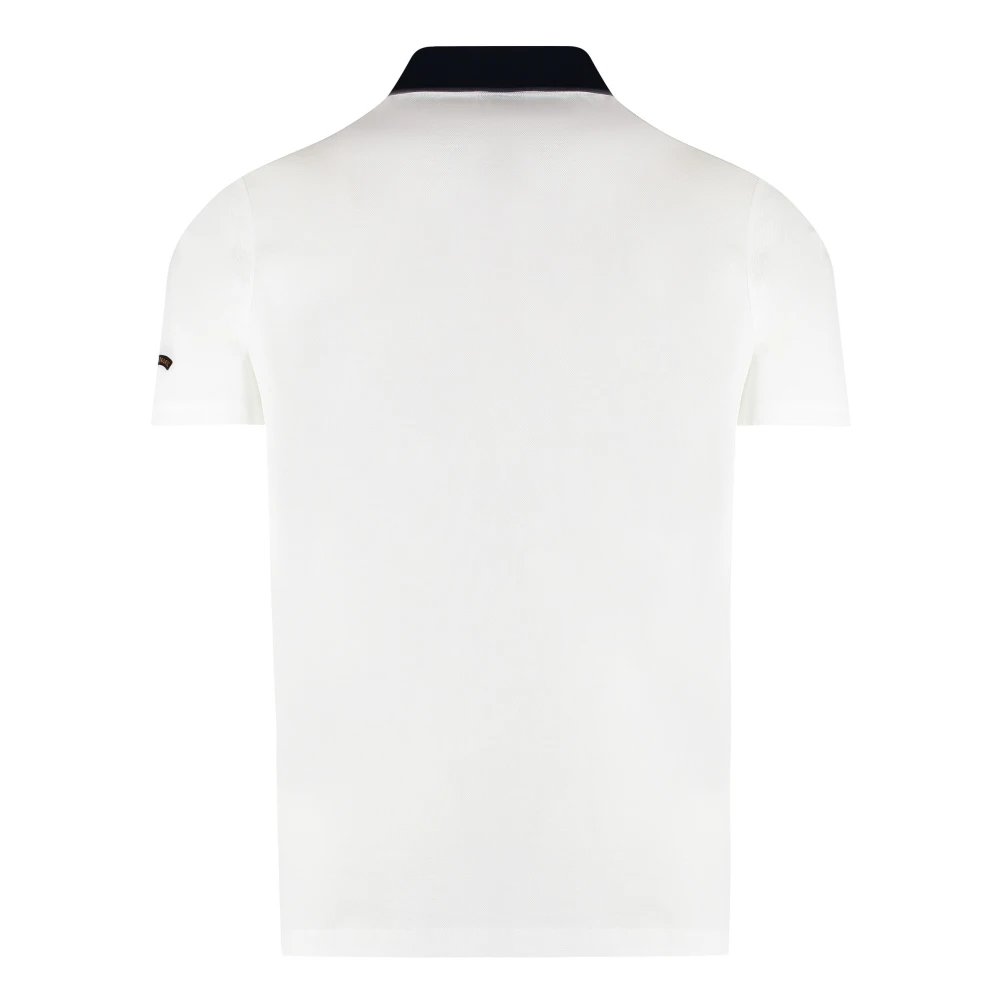 PAUL & SHARK Katoenen poloshirt met contrasterende kraag White Heren