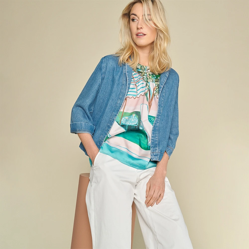 Marie Méro Zomer Haltertop met Frisse Print Multicolor Dames