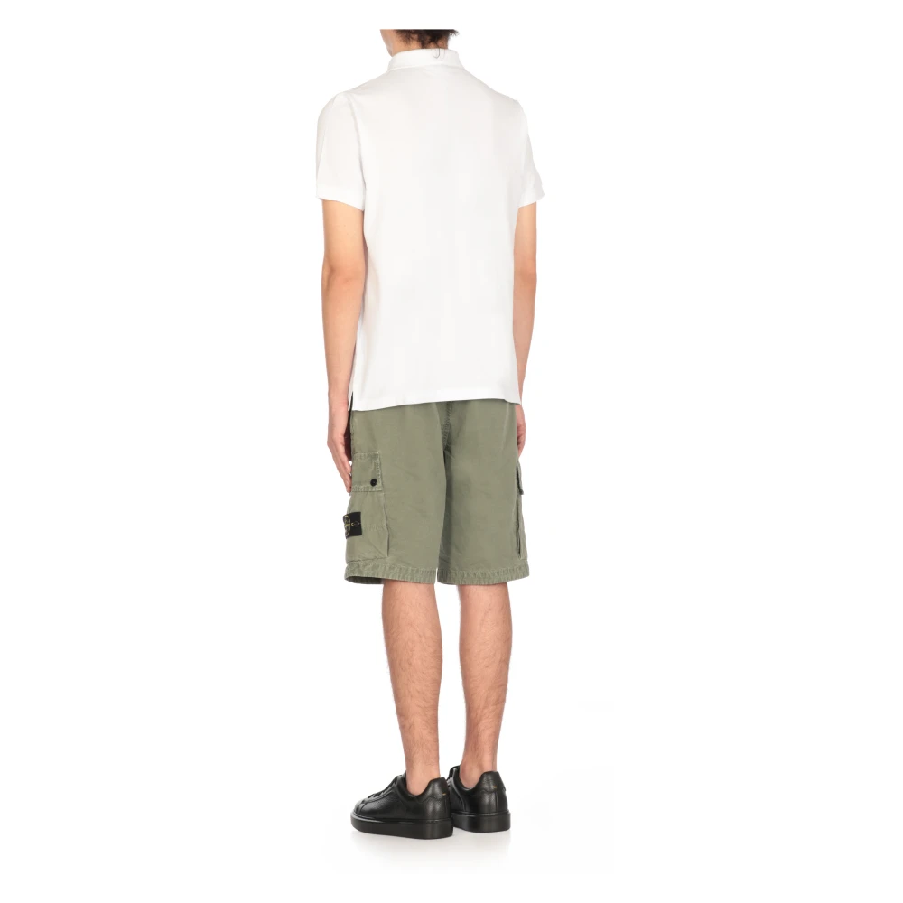 Stone Island Wit Poloshirt met Logopatch White Heren