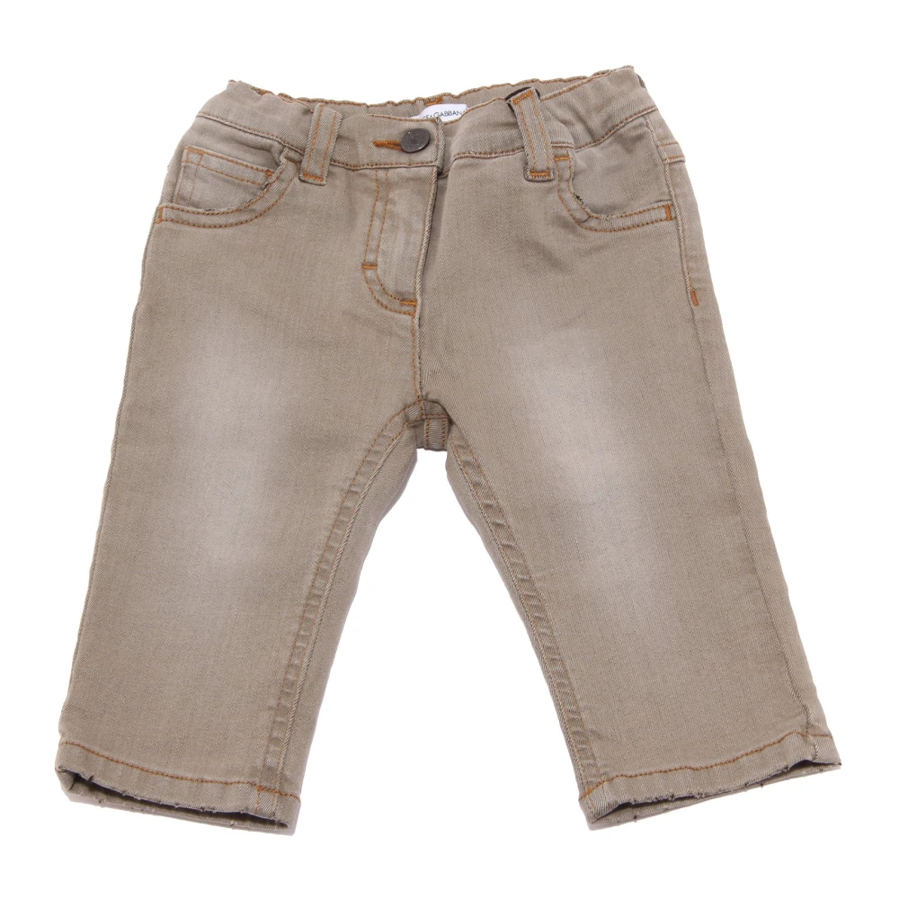 Dolce & Gabbana Girls Brown Jeans, 12 M, L2ef01 Jeans