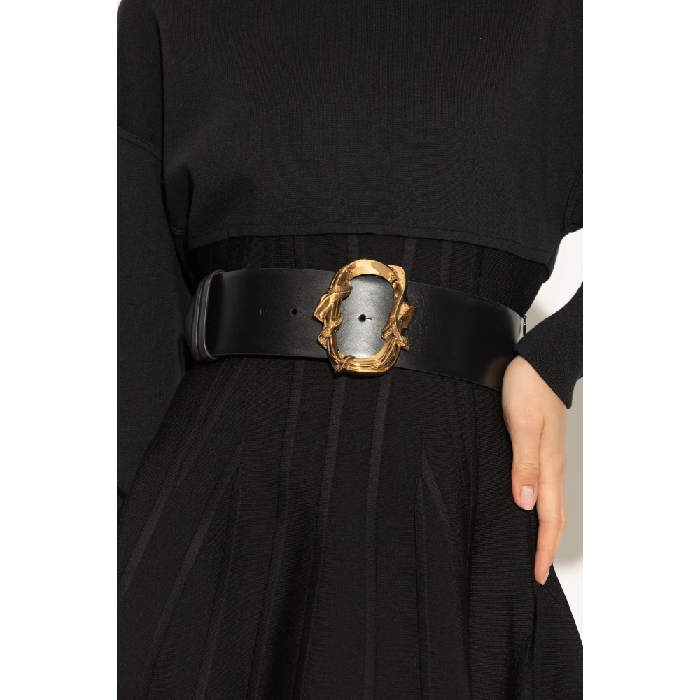 alexander mcqueen Leren riem Black Dames