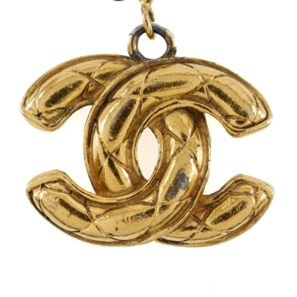 Chanel Vintage Pre-owned Metal key-holders Yellow Dames
