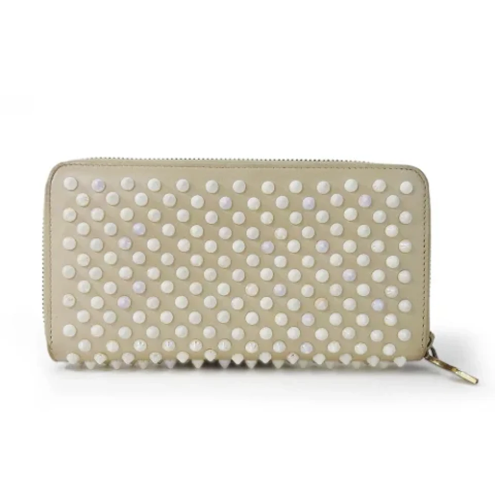 Christian Louboutin Pre-owned Leather wallets Beige Dames