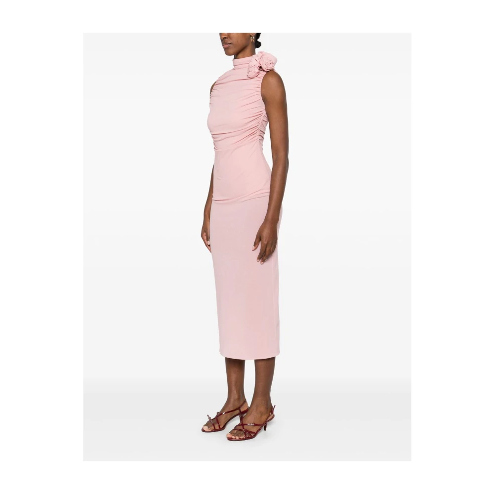 Magda Butrym Elegant Pink Silk Dress Pink Dames