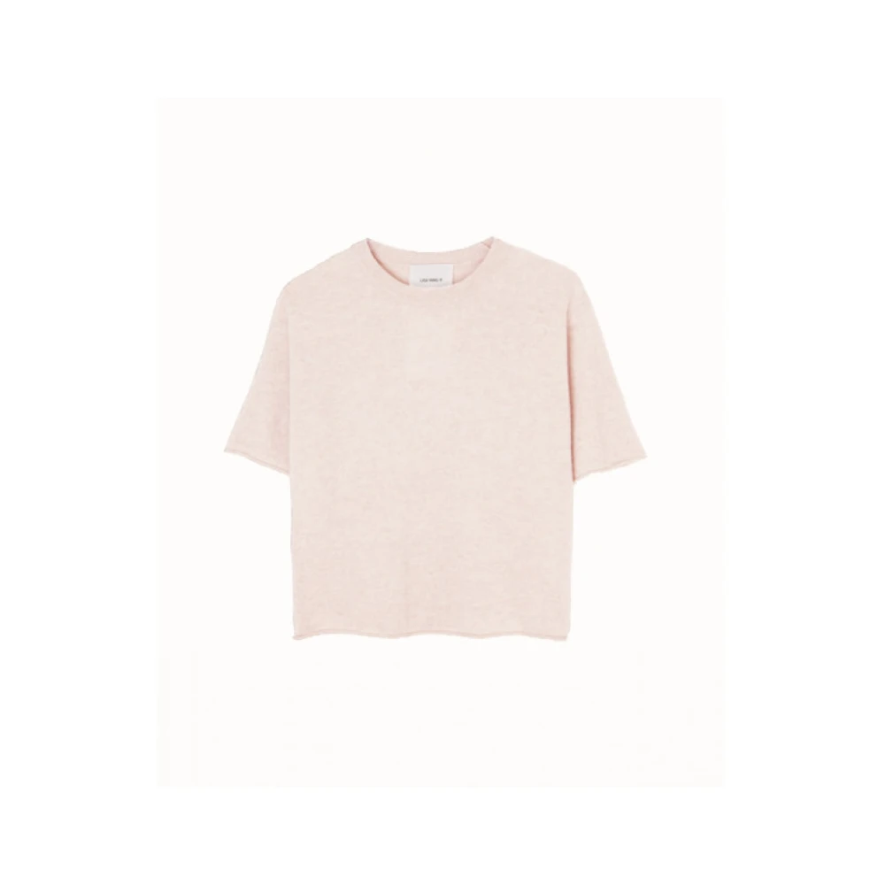 Lisa Yang Kasjmier T-shirt in Stijlvol Ontwerp Pink Dames