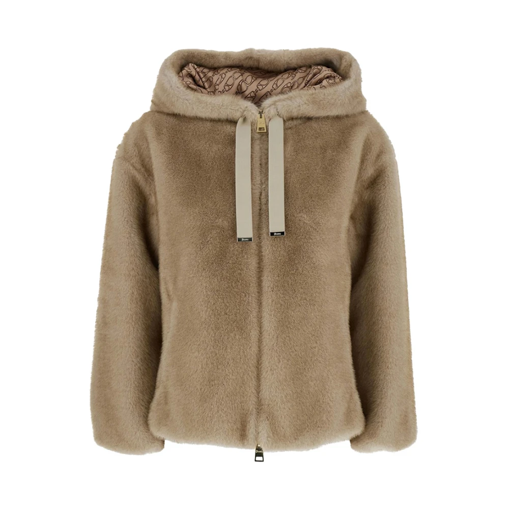 Herno Donna Beige - Giacca Con Cappuccio E Zip - Jackets - M - Immagine 4