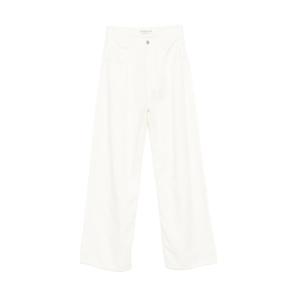 Icon Denim Vrouw Wit Broeken Dames, W27, Denim, Wijde Broek