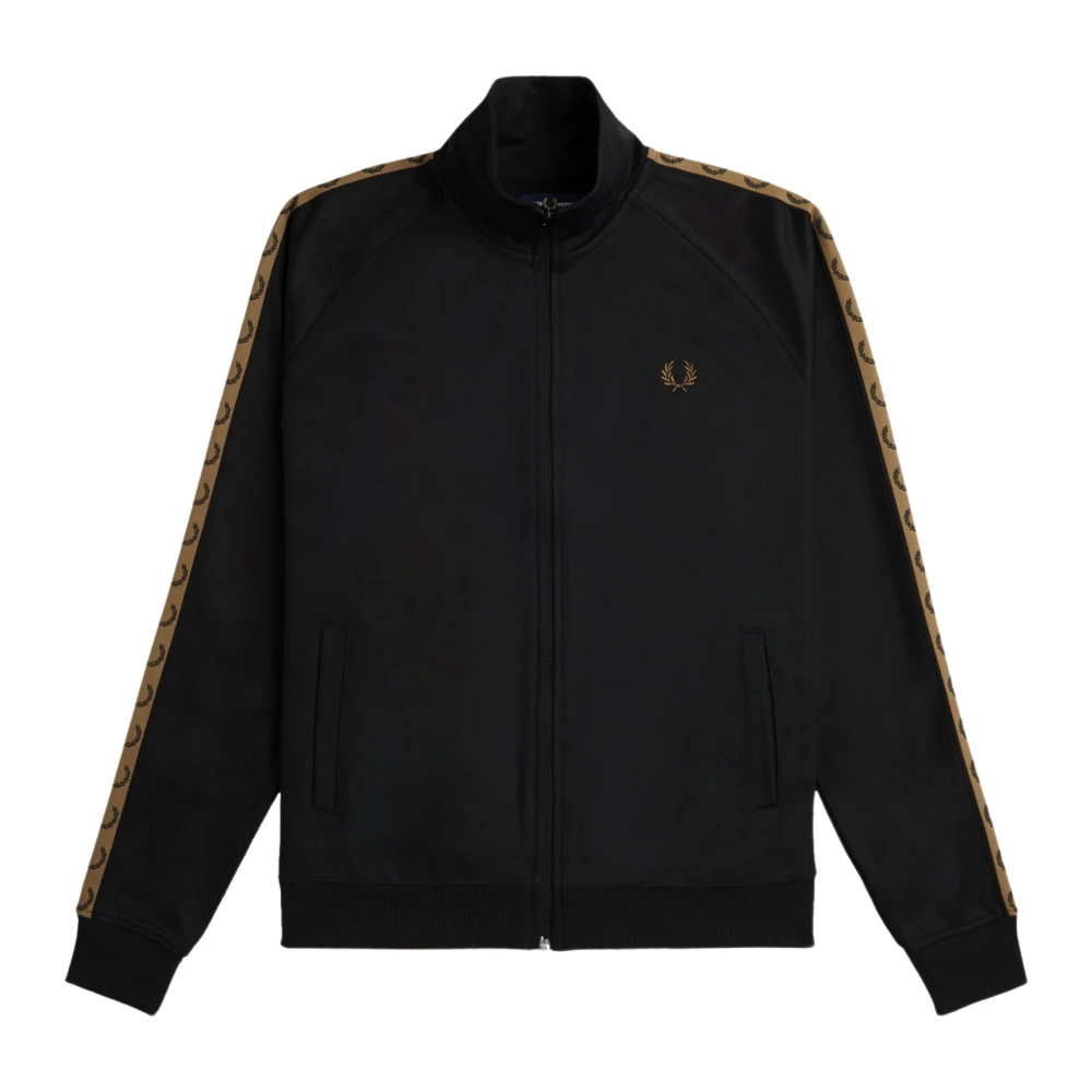 Fred Perry Tape Track Top Black- Heren Black