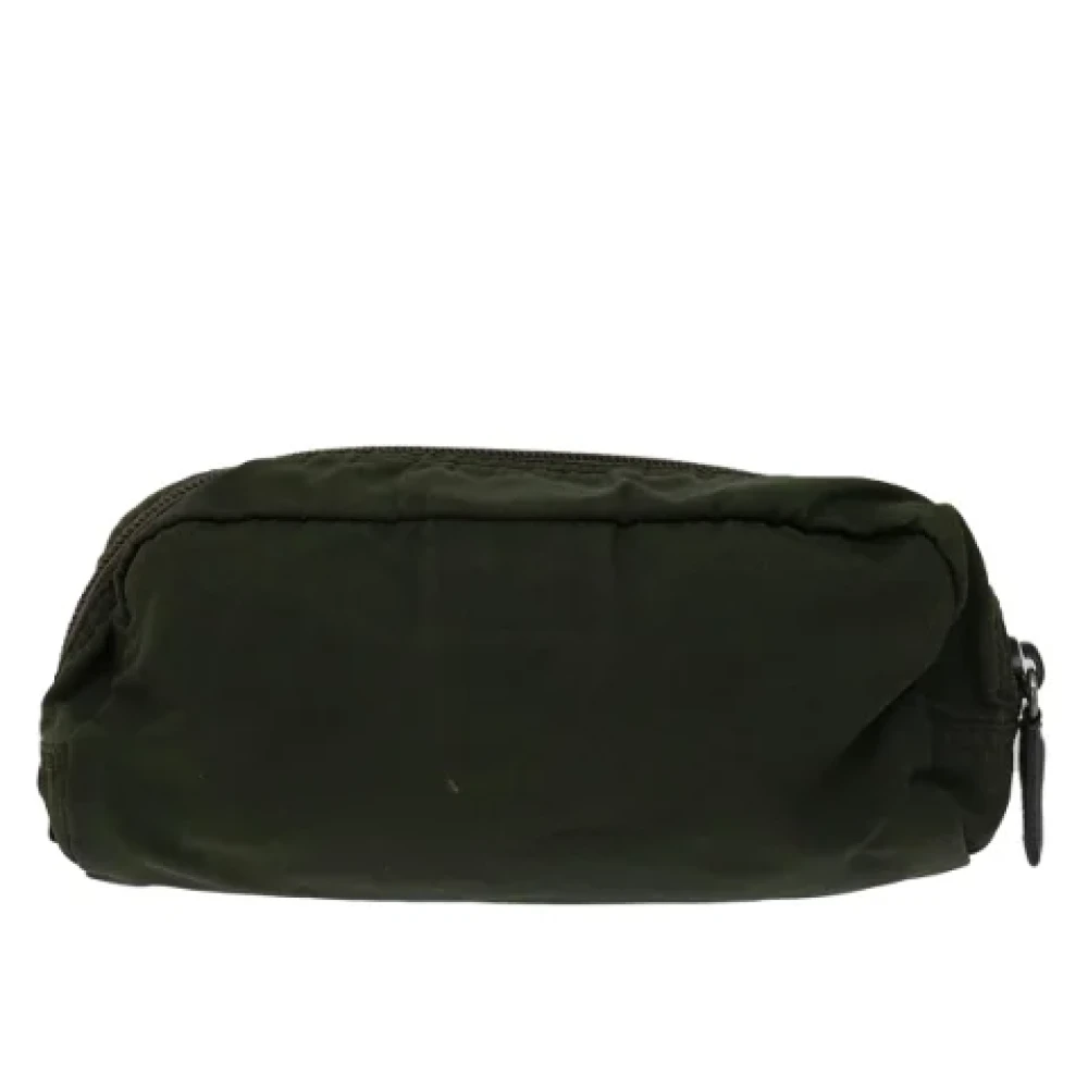 Prada Vintage Pre-owned Fabric clutches Green Dames