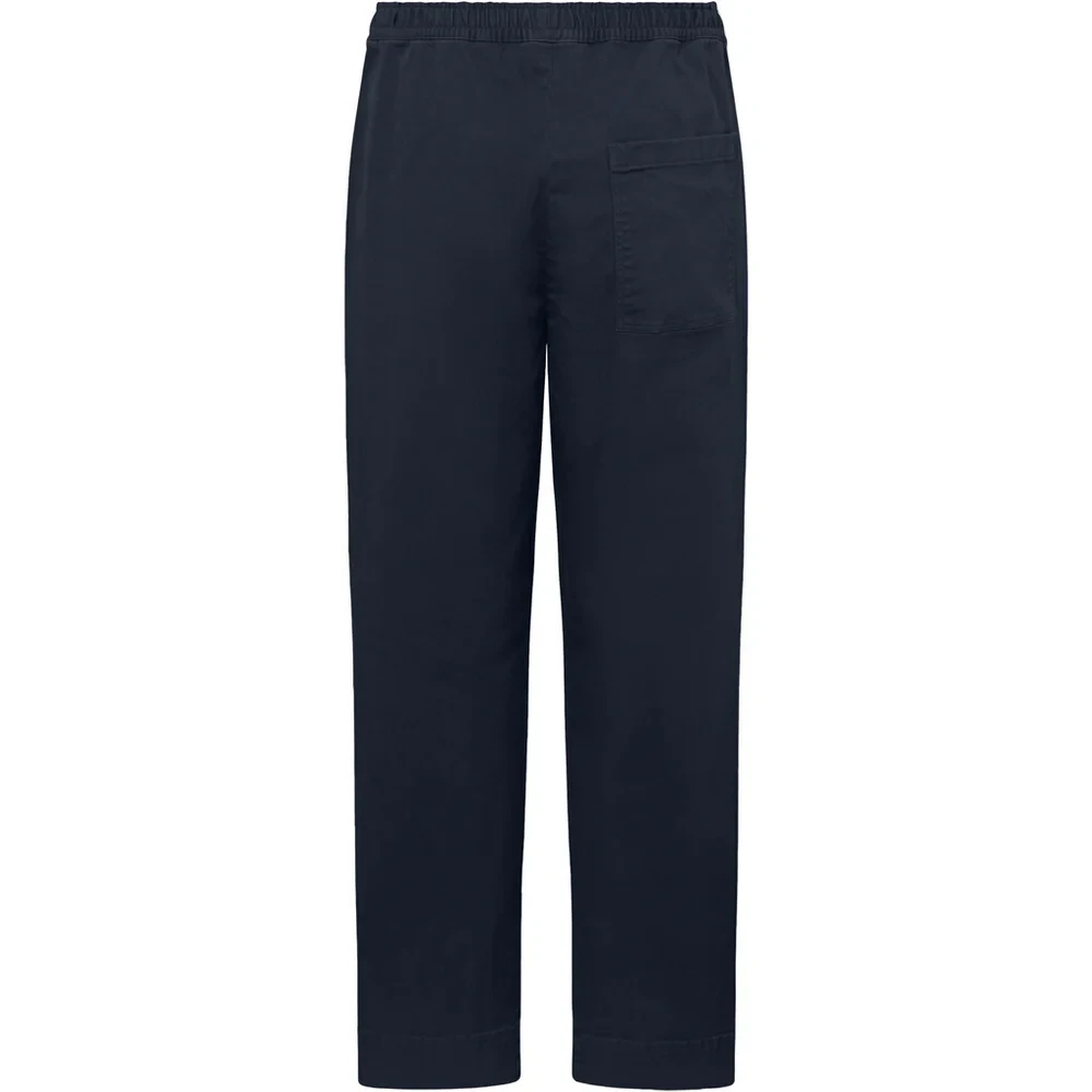 Rue De Tokyo Donkerblauwe Garment Dyed Twill Broek Blue Dames