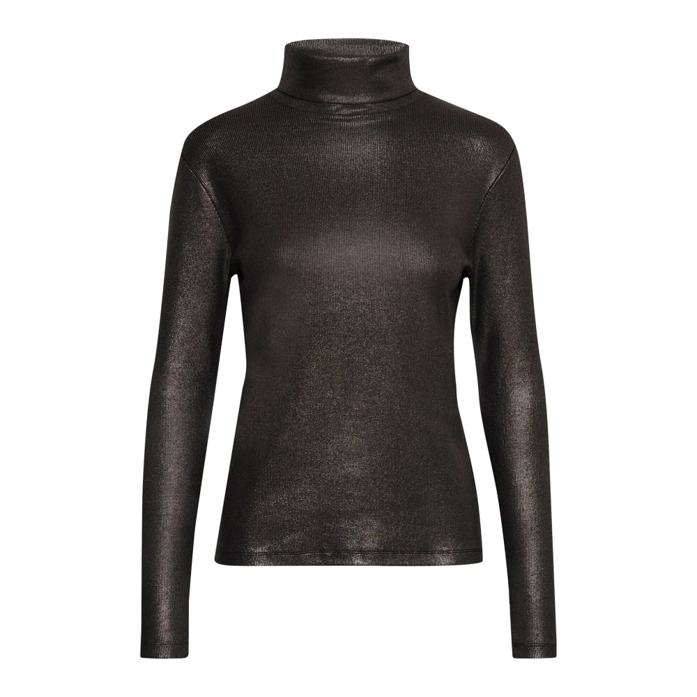 MY ESSENTIAL WARDROBE Dames Truien & Vesten Kaliramw Rollneck Blouse Zwart