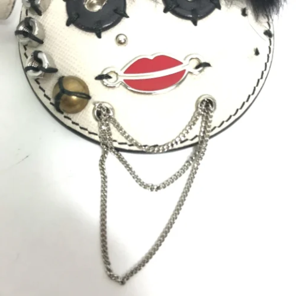 Prada Vintage Pre-owned Leather key-holders White Dames