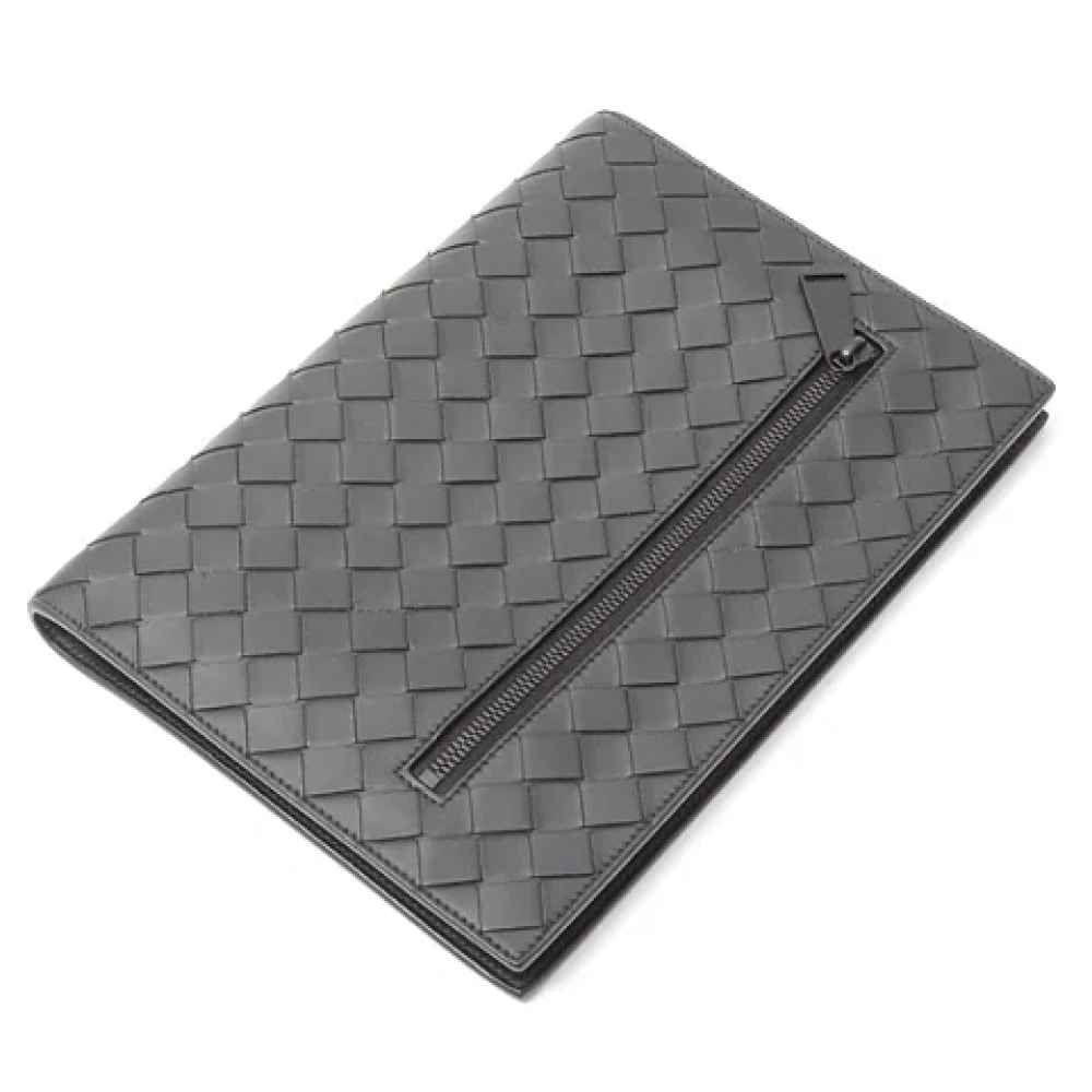 Bottega Veneta Vintage Pre-owned Leather clutches Black Dames
