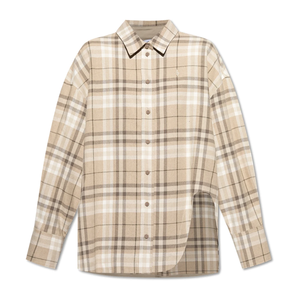 The Attico Overhemd met ruitpatroon Beige Dames