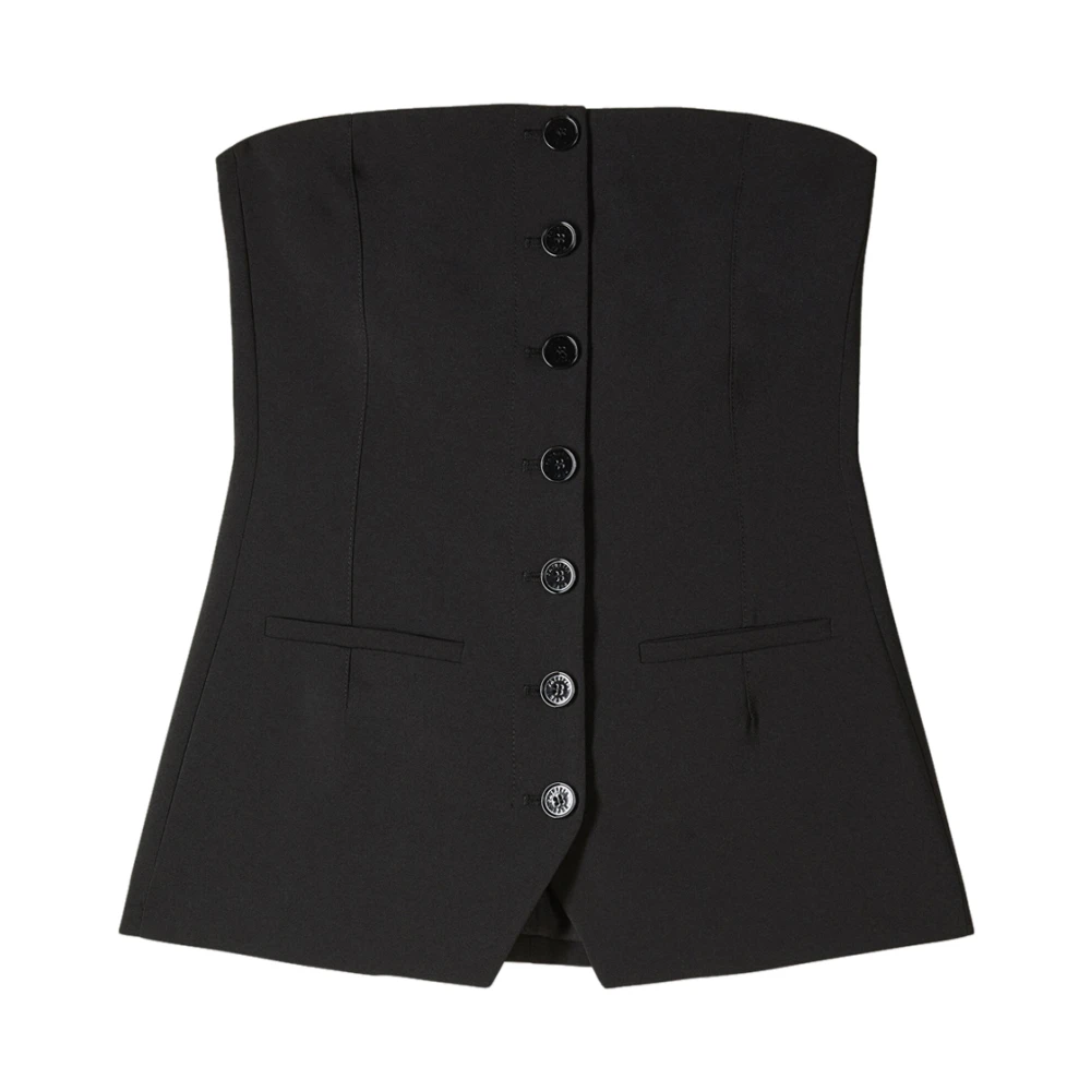 Patrizia Pepe Femme Noir Vestes, Taille: 44 Fr Vest