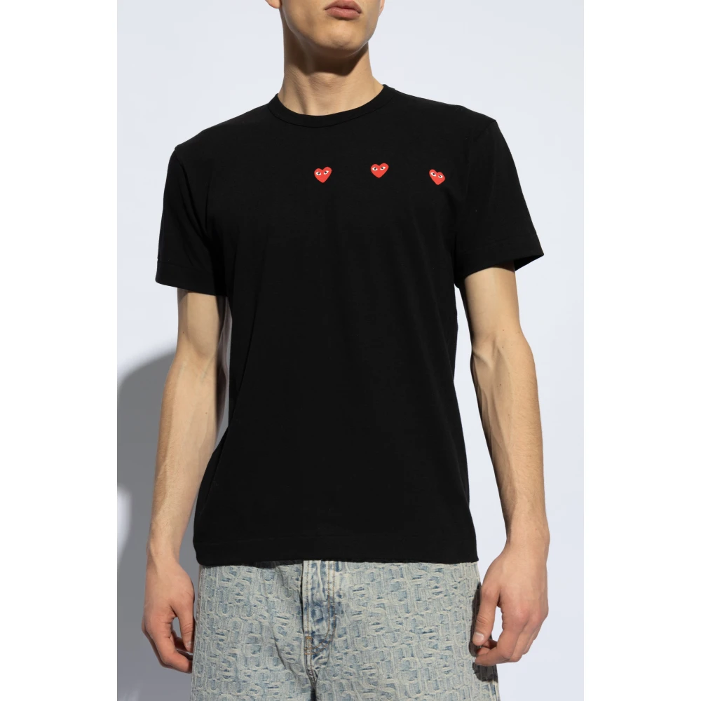 Comme des Garçons Play T-shirt met logo Black Heren