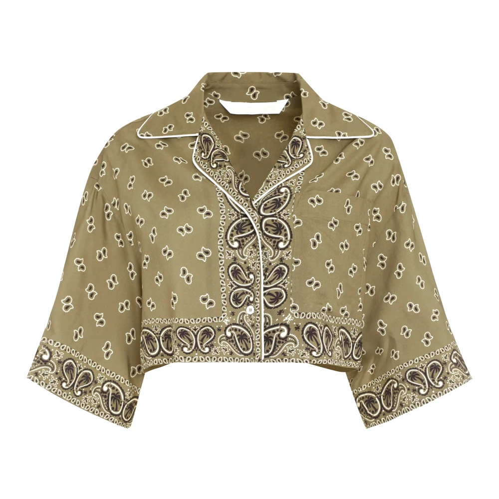Palm Angels Paisley Print Camp Collar Shirt Multicolor Dames