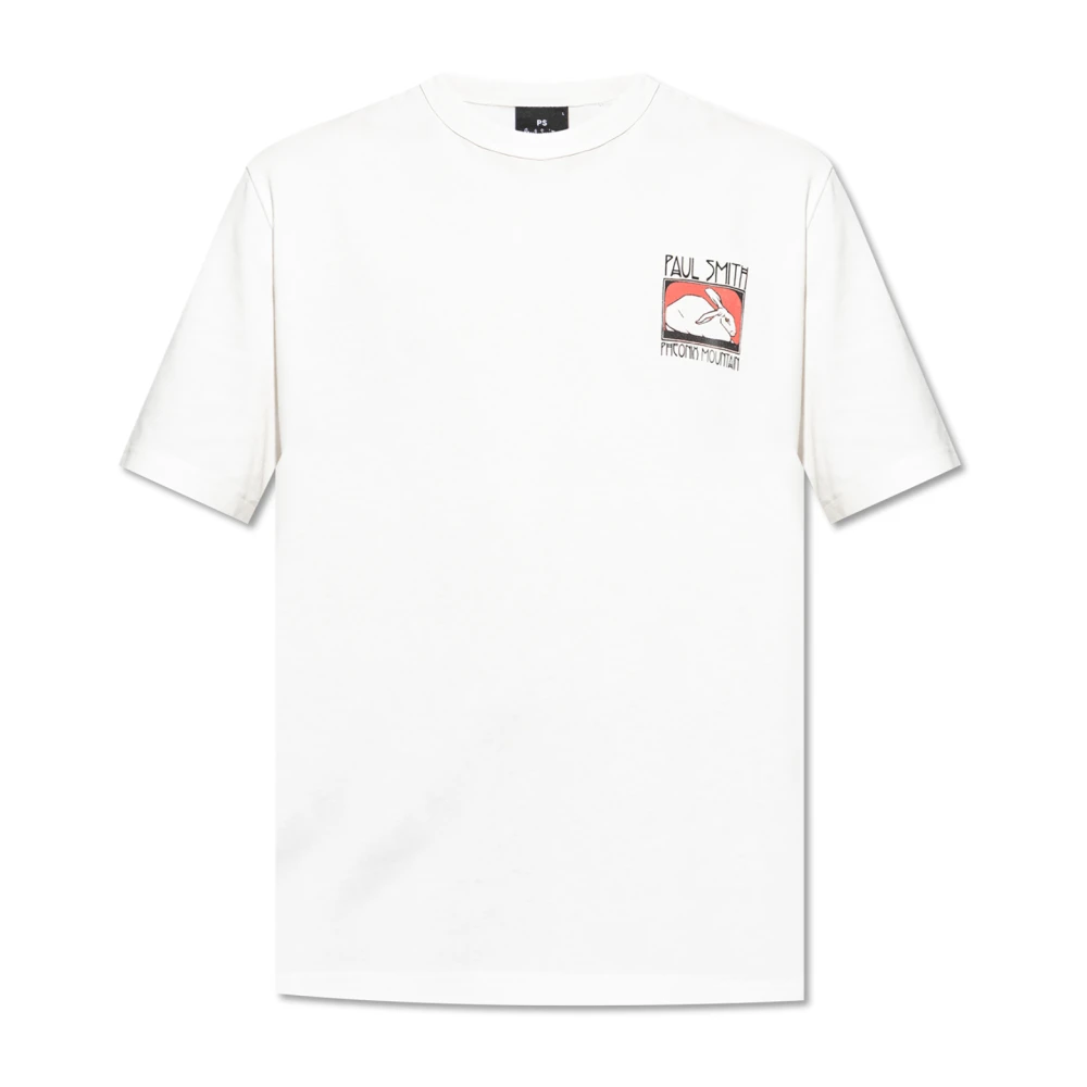 Ps By Paul Smith Men's White T-Shirts, 2XL, T-Shirt With Print