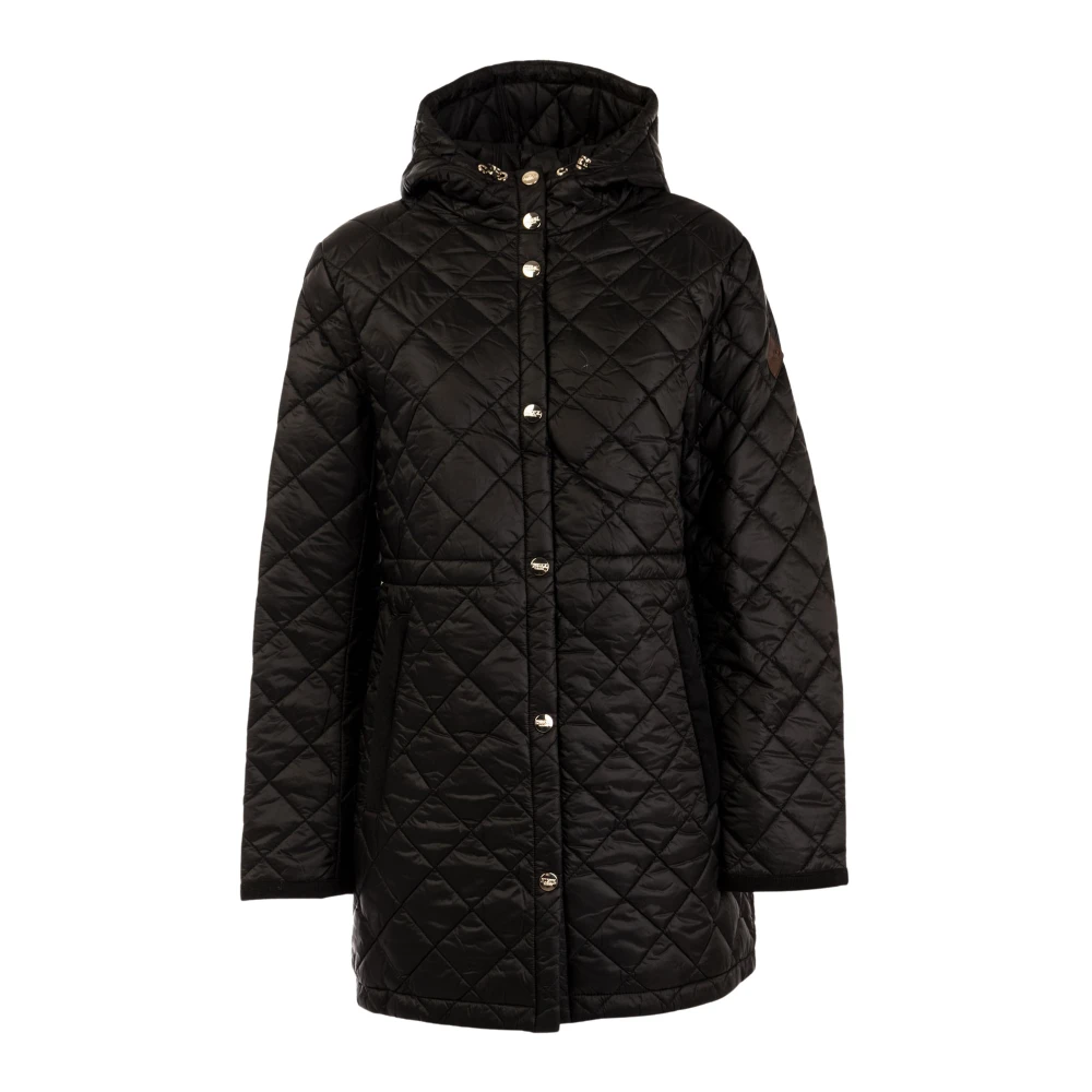 Husky Original Lang Gewatteerd Dames Pufferjack met Capuchon Black Dames