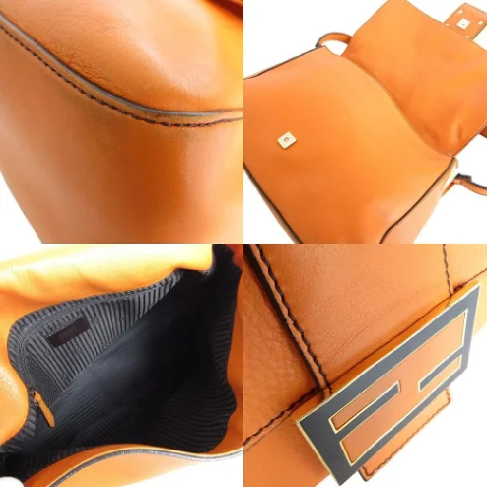 Fendi Vintage Pre-owned Leather fendi-bags Orange Dames
