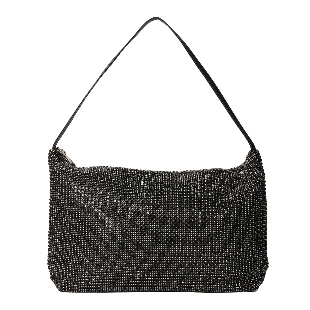 Kazar Zwarte handtas versierd met zirkonen Black Dames