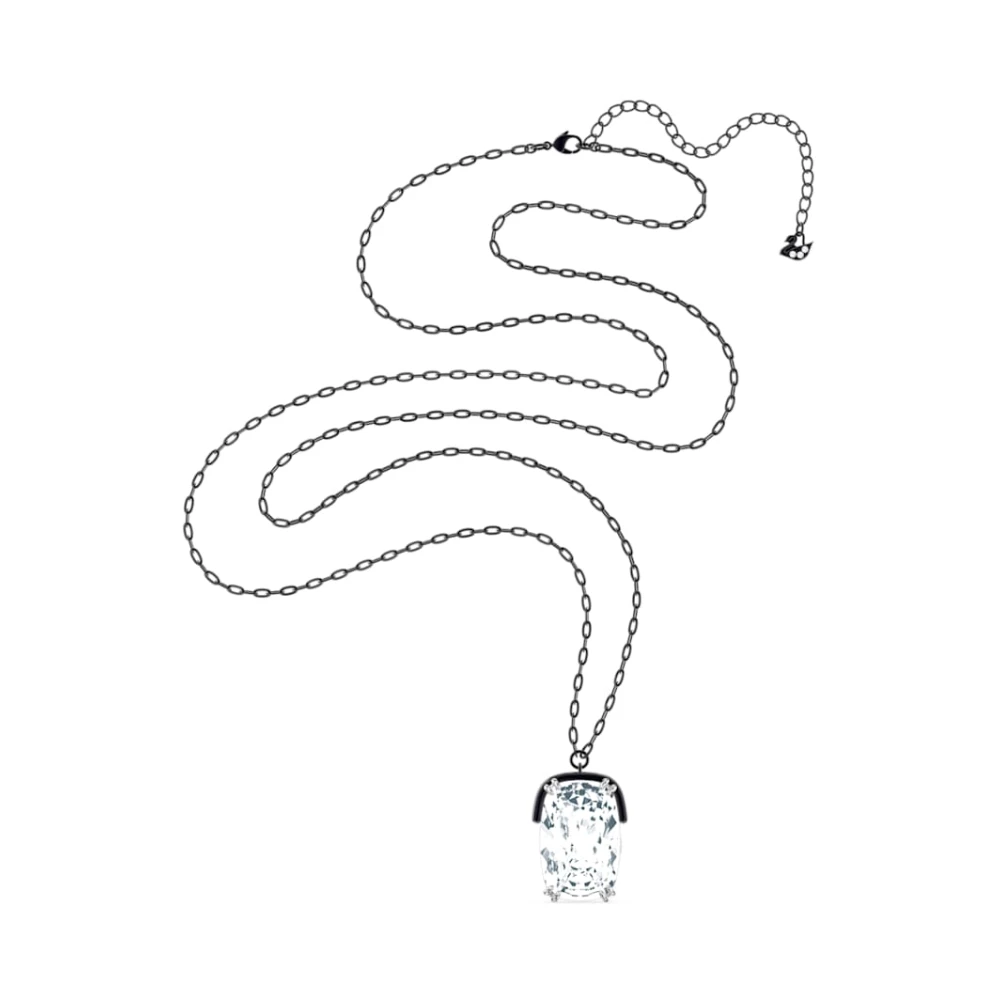 Swarovski Women's Gray Necklaces, One Size, Harmonia Oversized Crystal Pendant