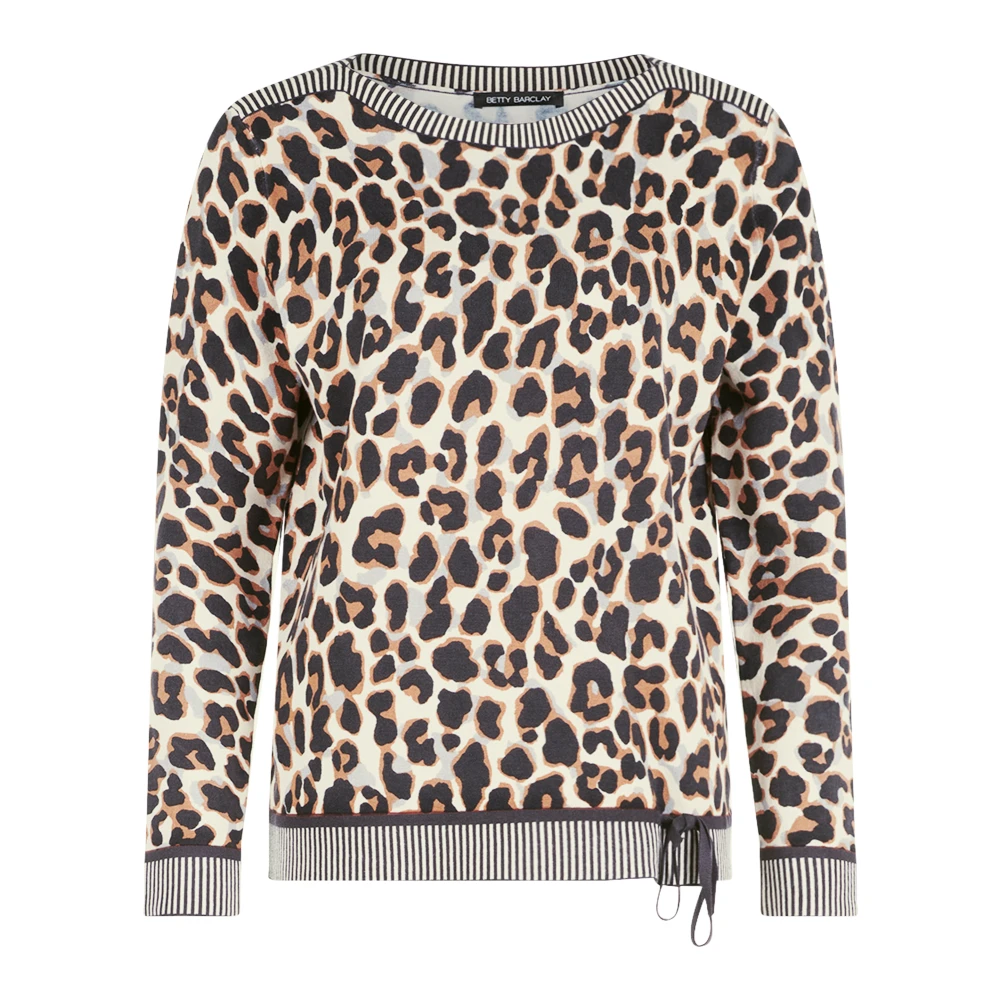 Betty Barclay Dierenprint Trekkoord Trui Multicolor Dames