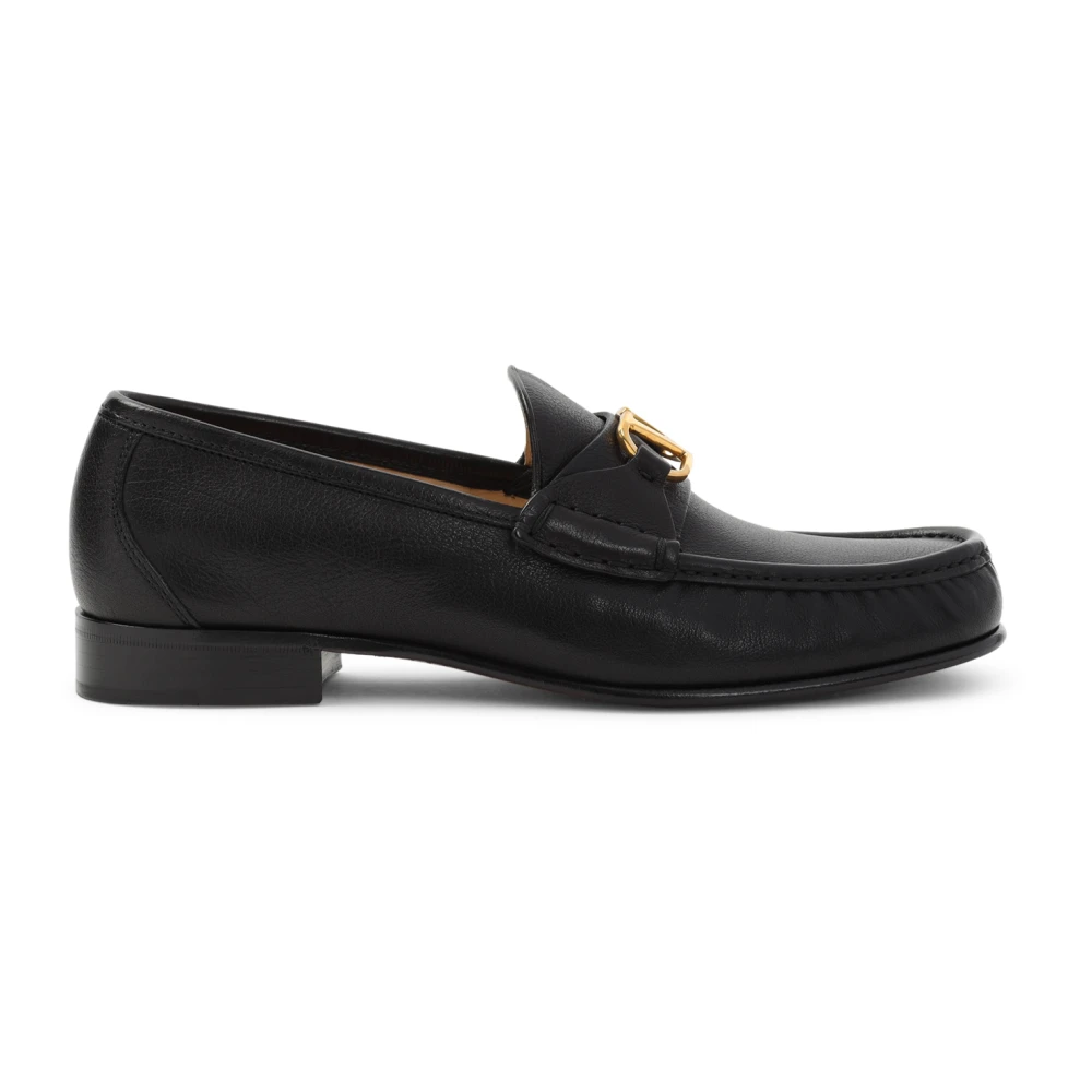 Valentino Garavani Men's Black Loafers, 9 Uk, Vlogo Signature Loafer