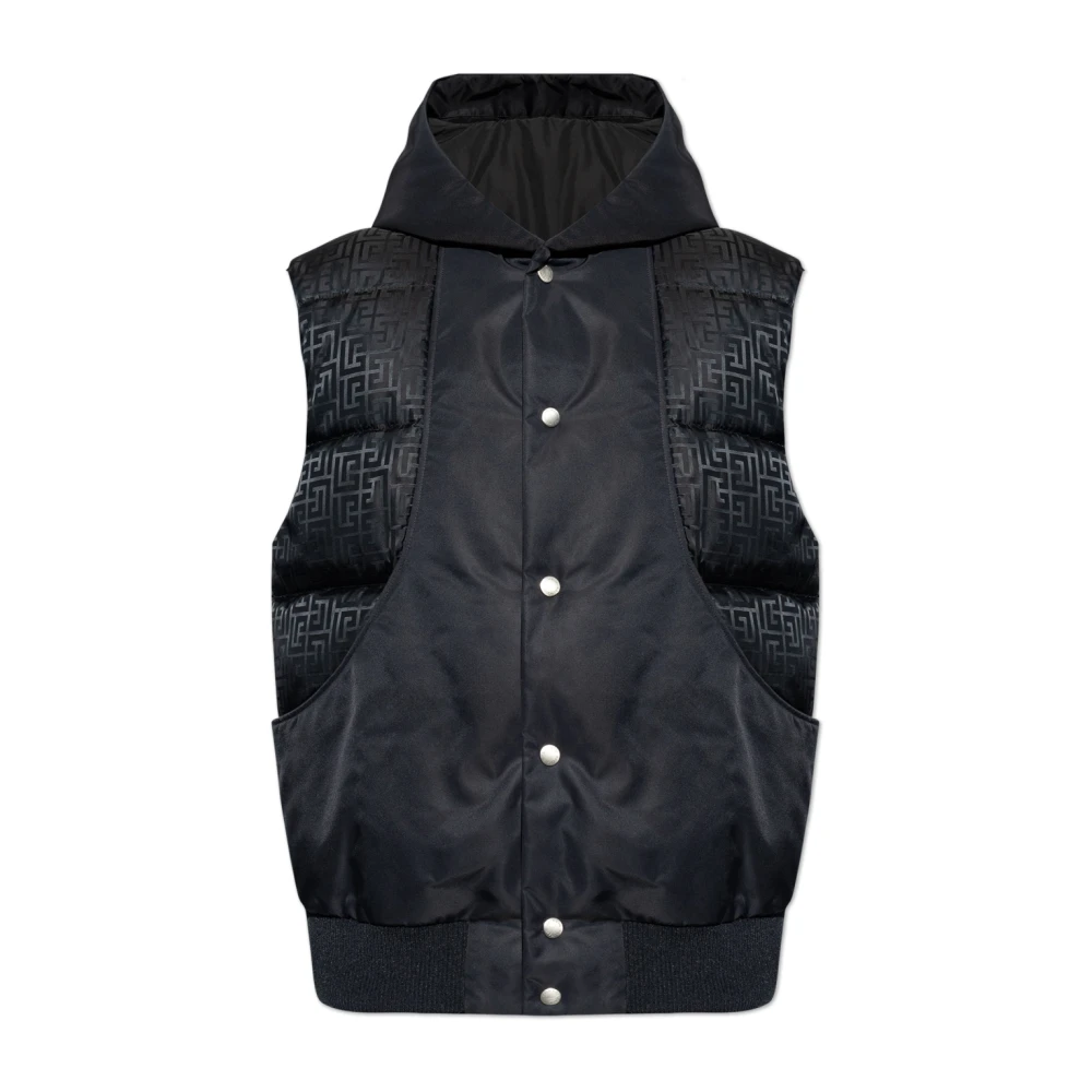 Balmain Vest met monogram Blue Heren