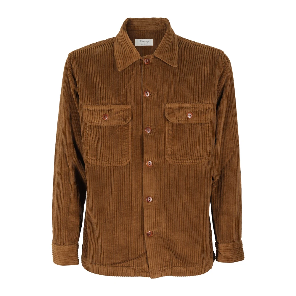 Tela Genova Stijlvolle Greto Shirt Brown Heren