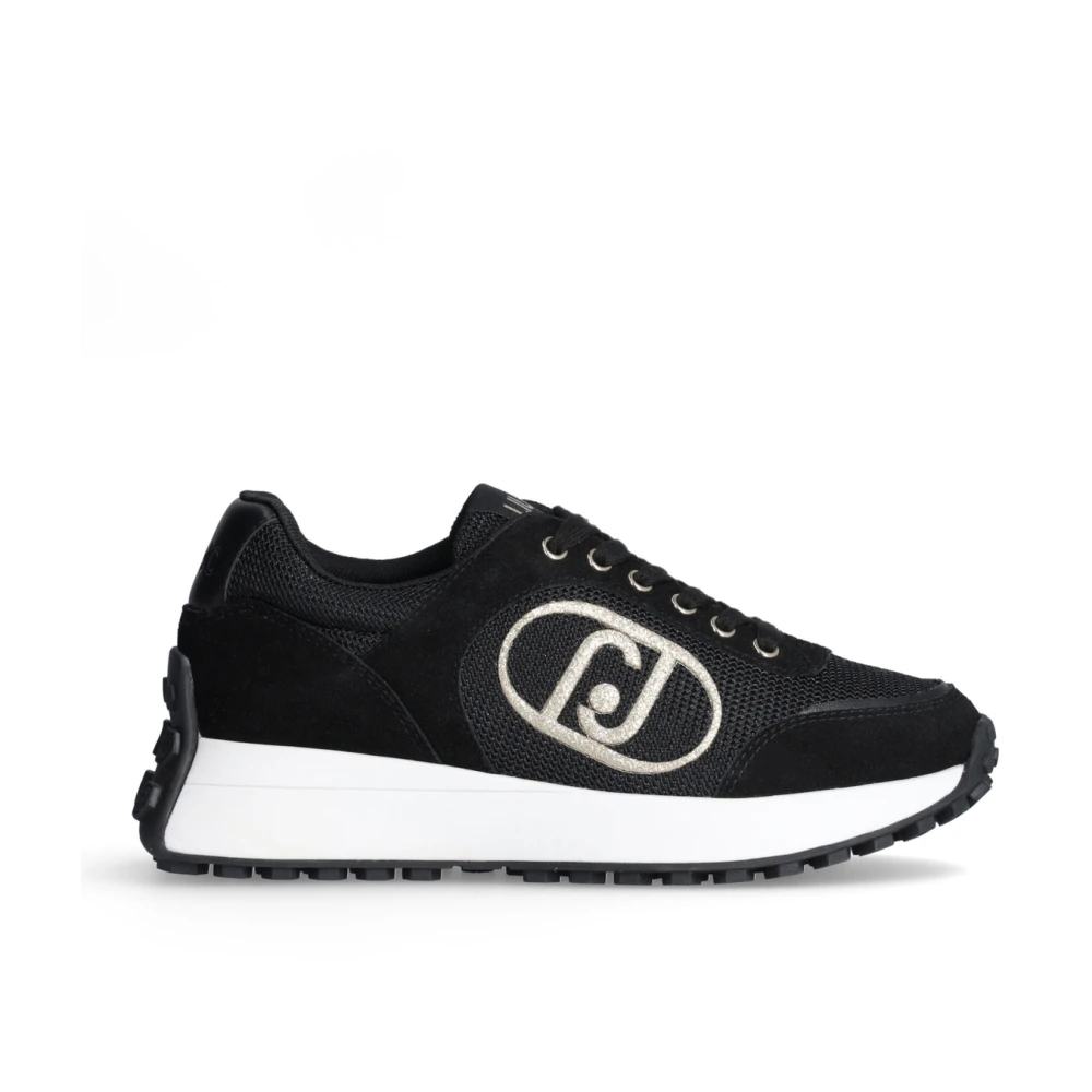 Liu Jo High Sole Leren Sneakers Dames Schoenen Zwart