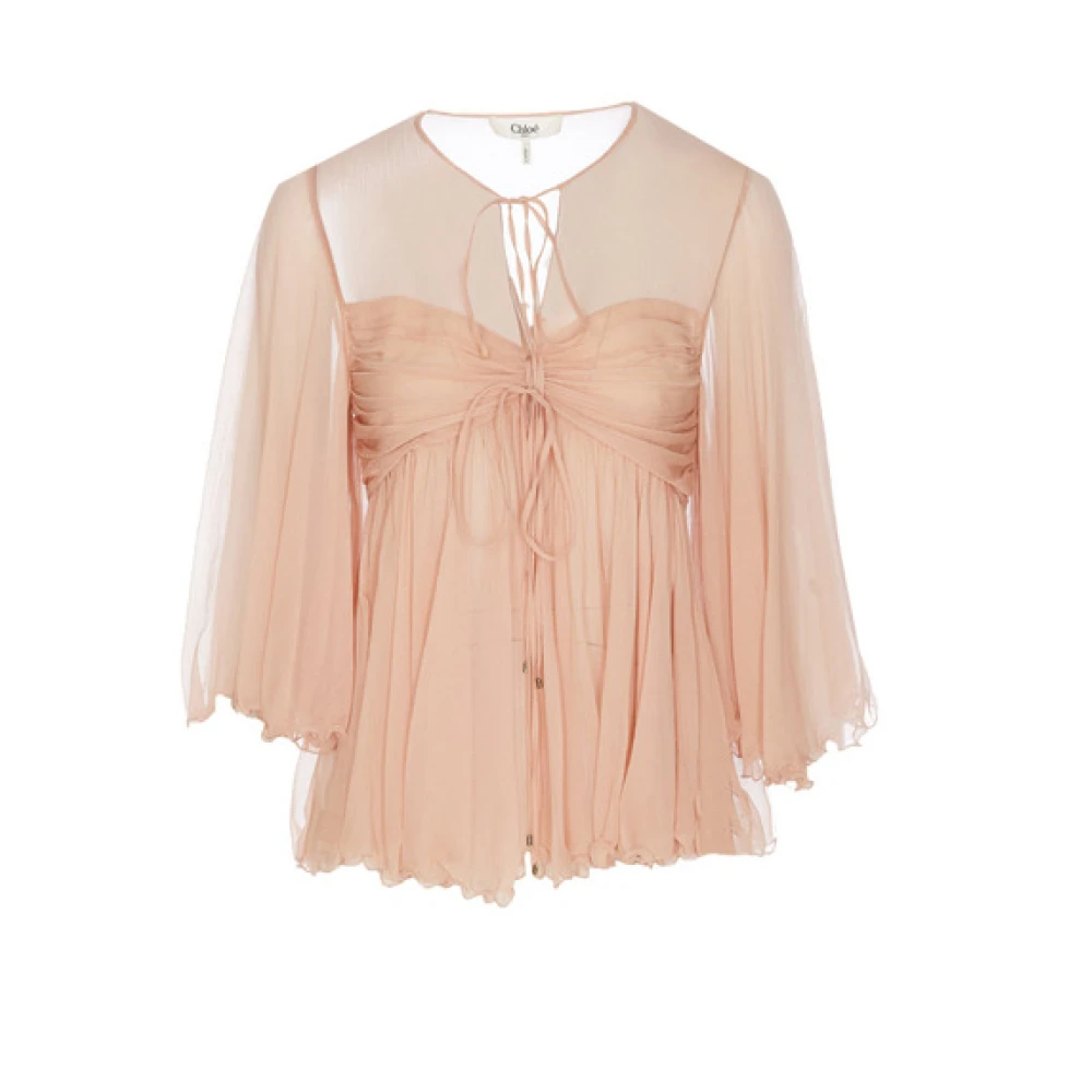 Chloé Stijlvolle Overhemden Beige Dames