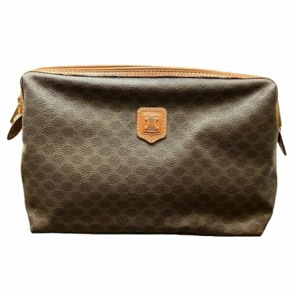 Celine Vintage Pre-owned Plastic shoulder-bags Brown Dames