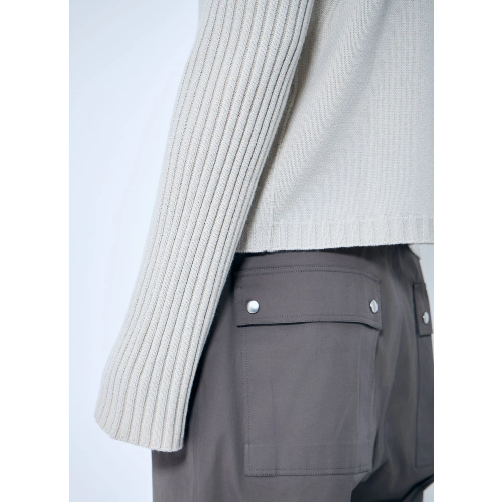 Rick Owens Cashmere Crewneck Trui Beige Heren