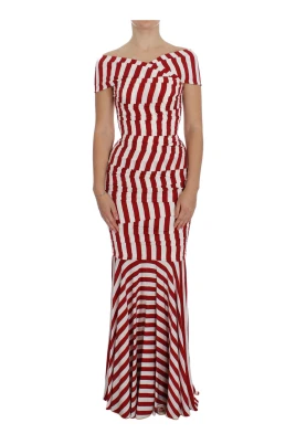 Bodycon Full-Length Klänning med Korta Ärmar