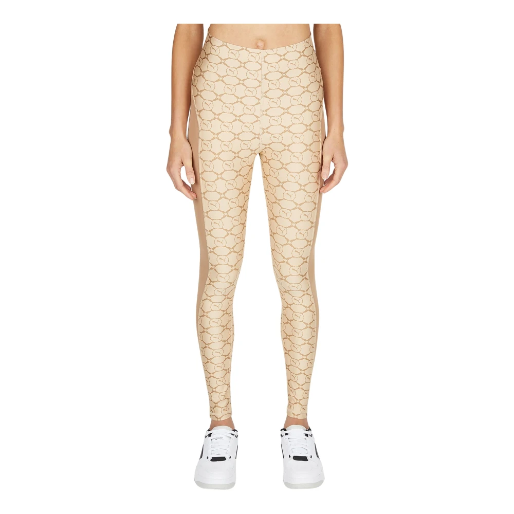 Puma Women's Beige Couture Sport T7 Leggings - Training Trousers & Tights - S - Sport