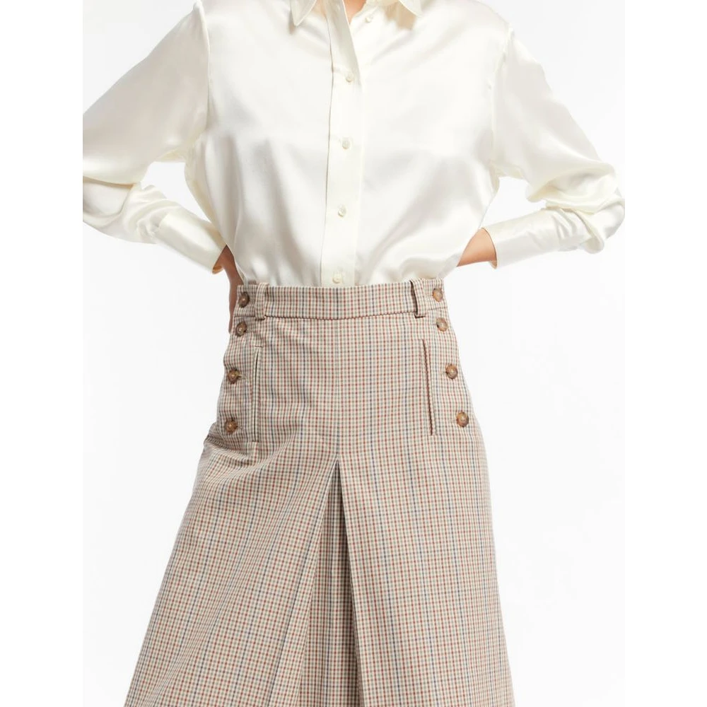Ines De La Fressange Paris Beige geruite Yona rok Beige Dames
