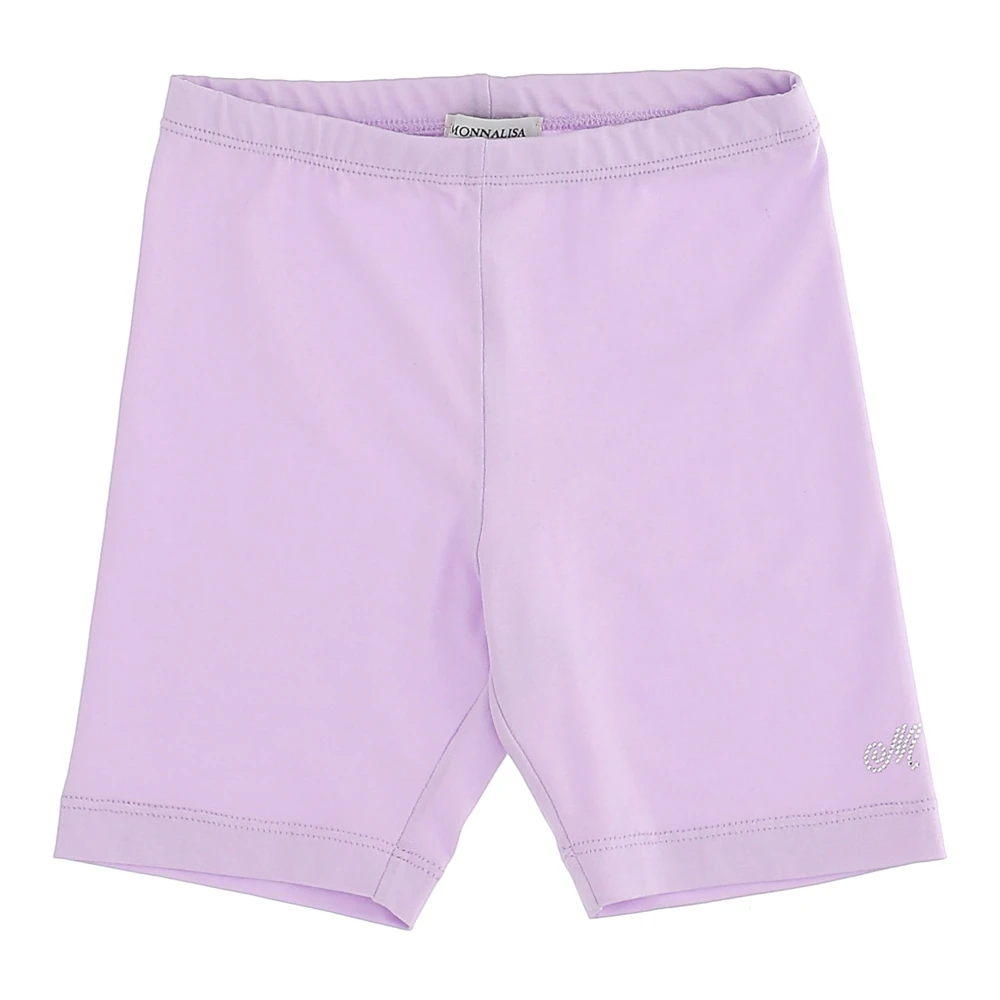Monnalisa Girls Purple Ciclista Basic Shorts - Shorts - 4 Y - Kids