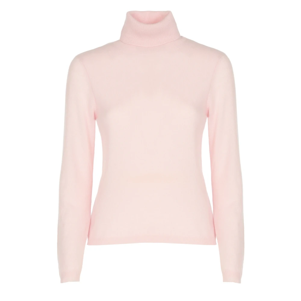 Kangra Roze Kasjmiertrui Hoge Hals Pink Dames