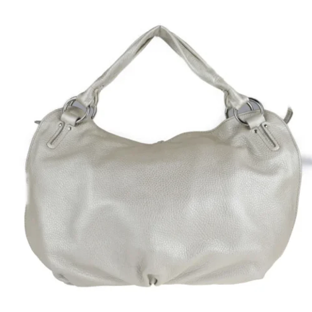 Celine Vintage Pre-owned Leather shoulder-bags White Dames