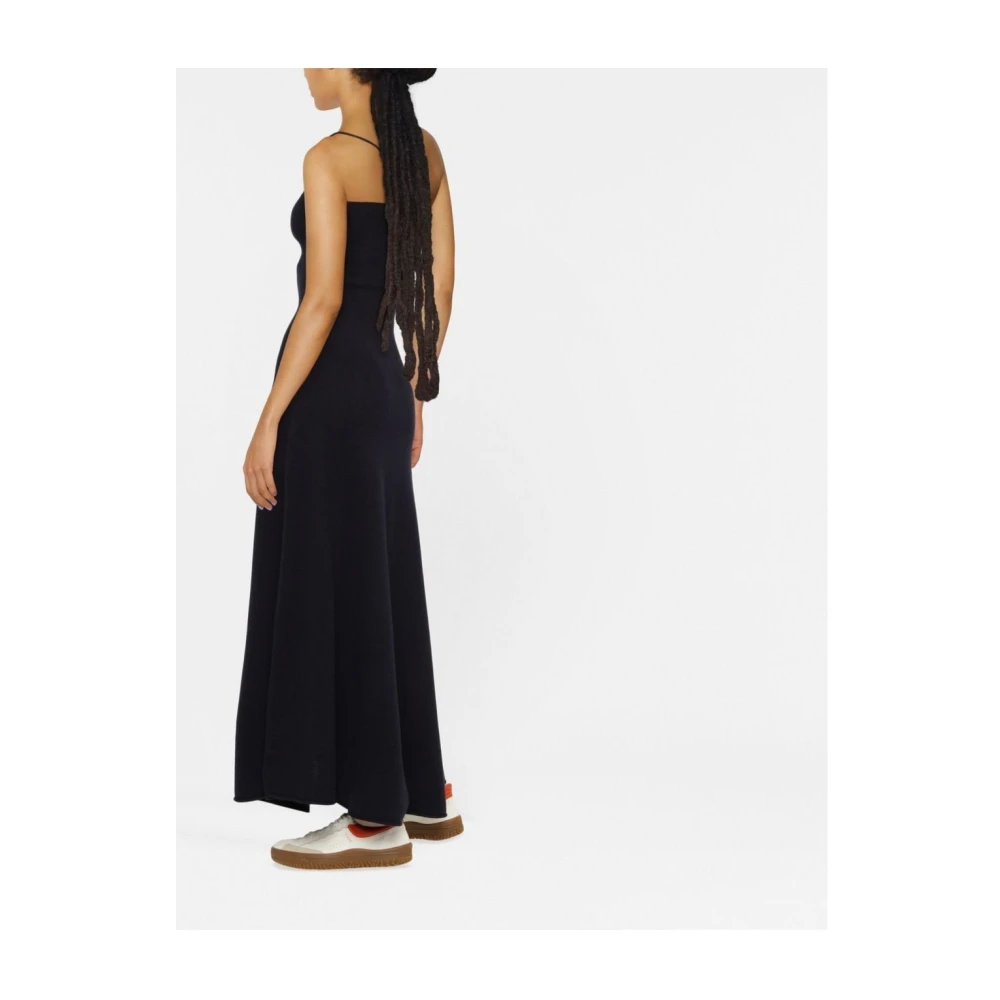 Extreme Cashmere Maxi Jurk voor Moderne Vrouw Black Dames