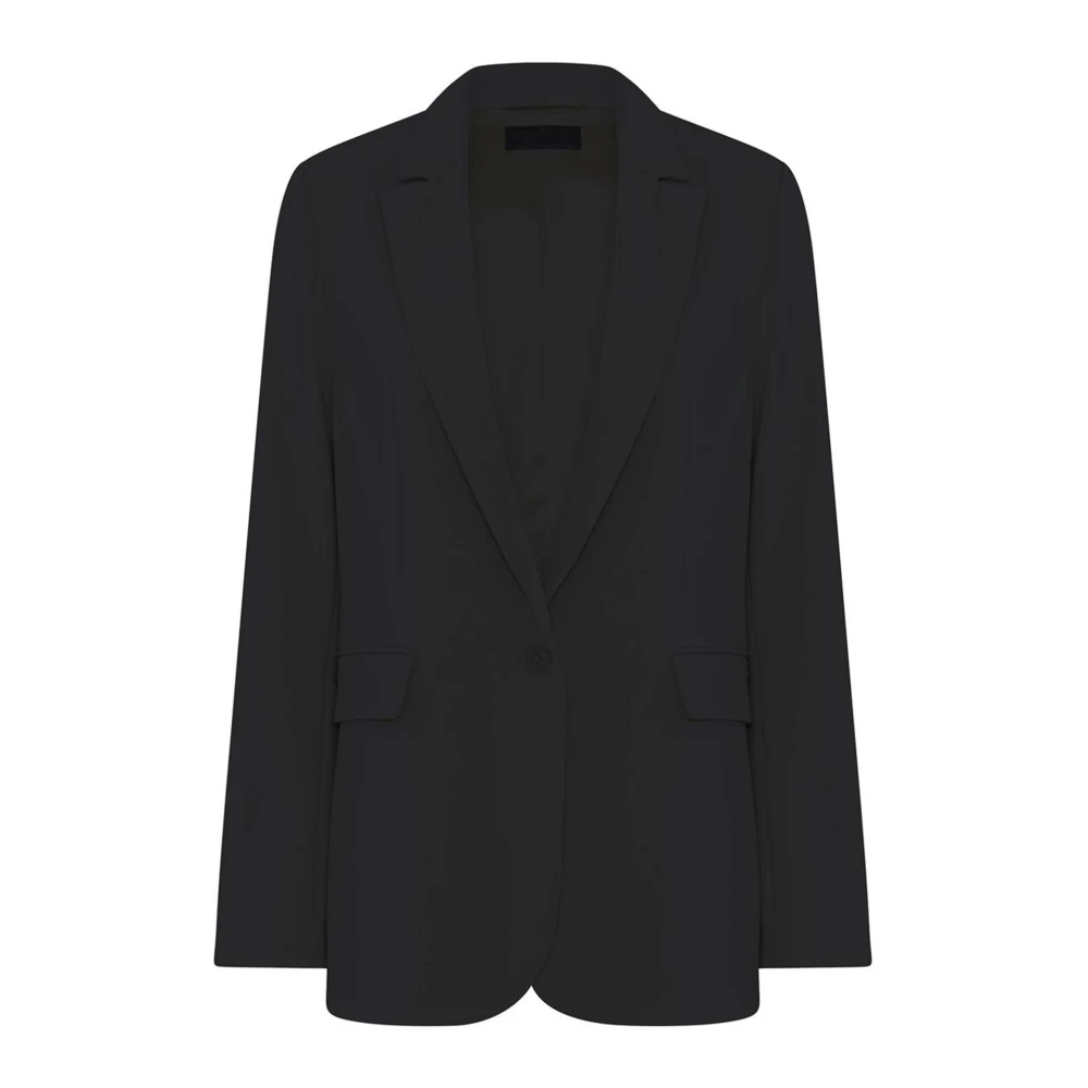 C.ro Women's Black Classic Blazer With Flap Pockets - Blazers - L - Jackets