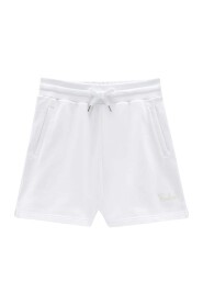 Fleece-Shorts - Weiß