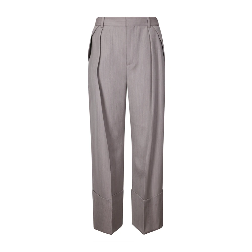 Victoria Beckham Broek met wijde pijpen Purple Dames