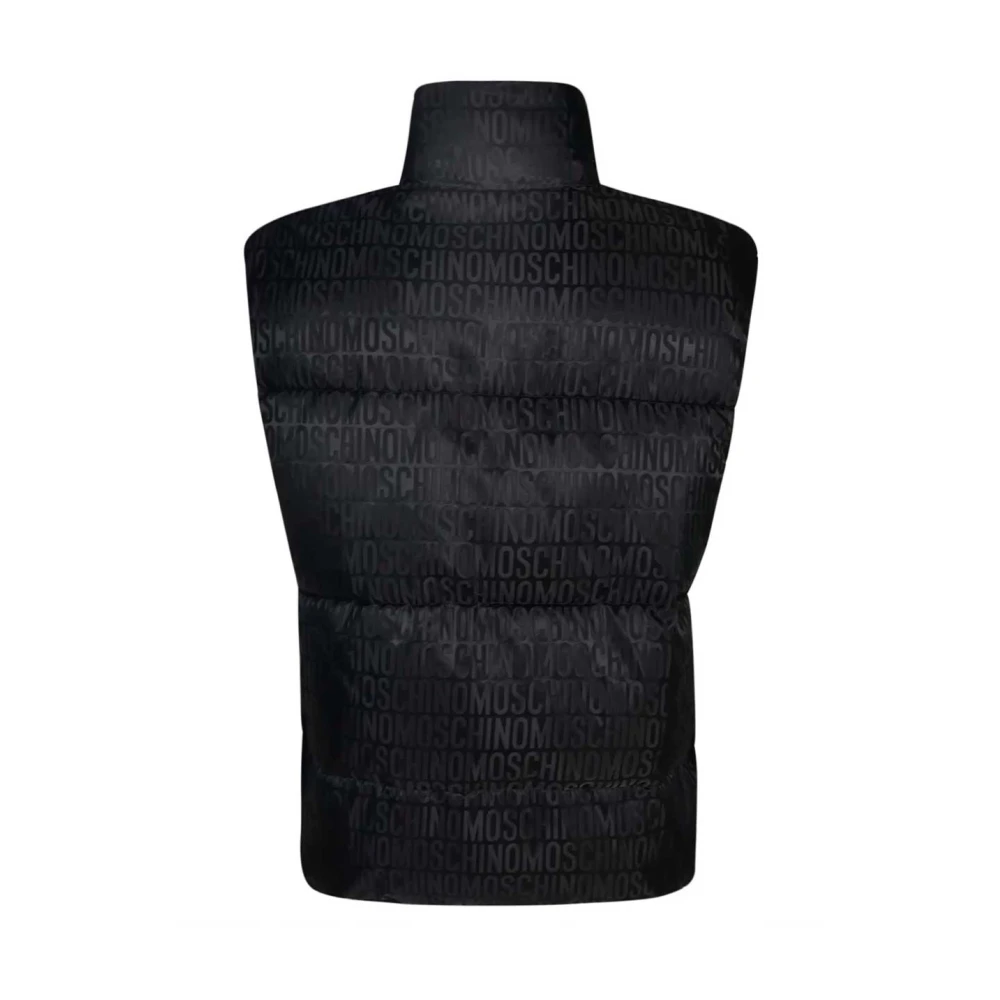 Moschino Gewatteerd Logo Vest Black Heren