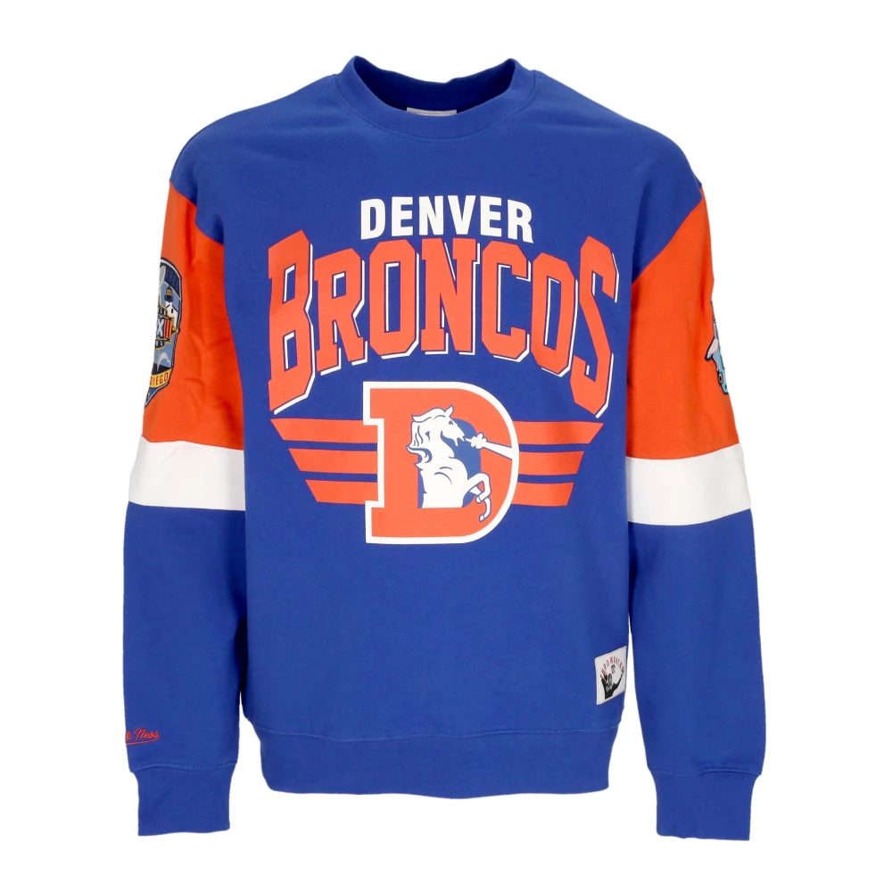 Mitchell & Ness Denver Broncos Crewneck Sweatshirt NFL Blue Heren
