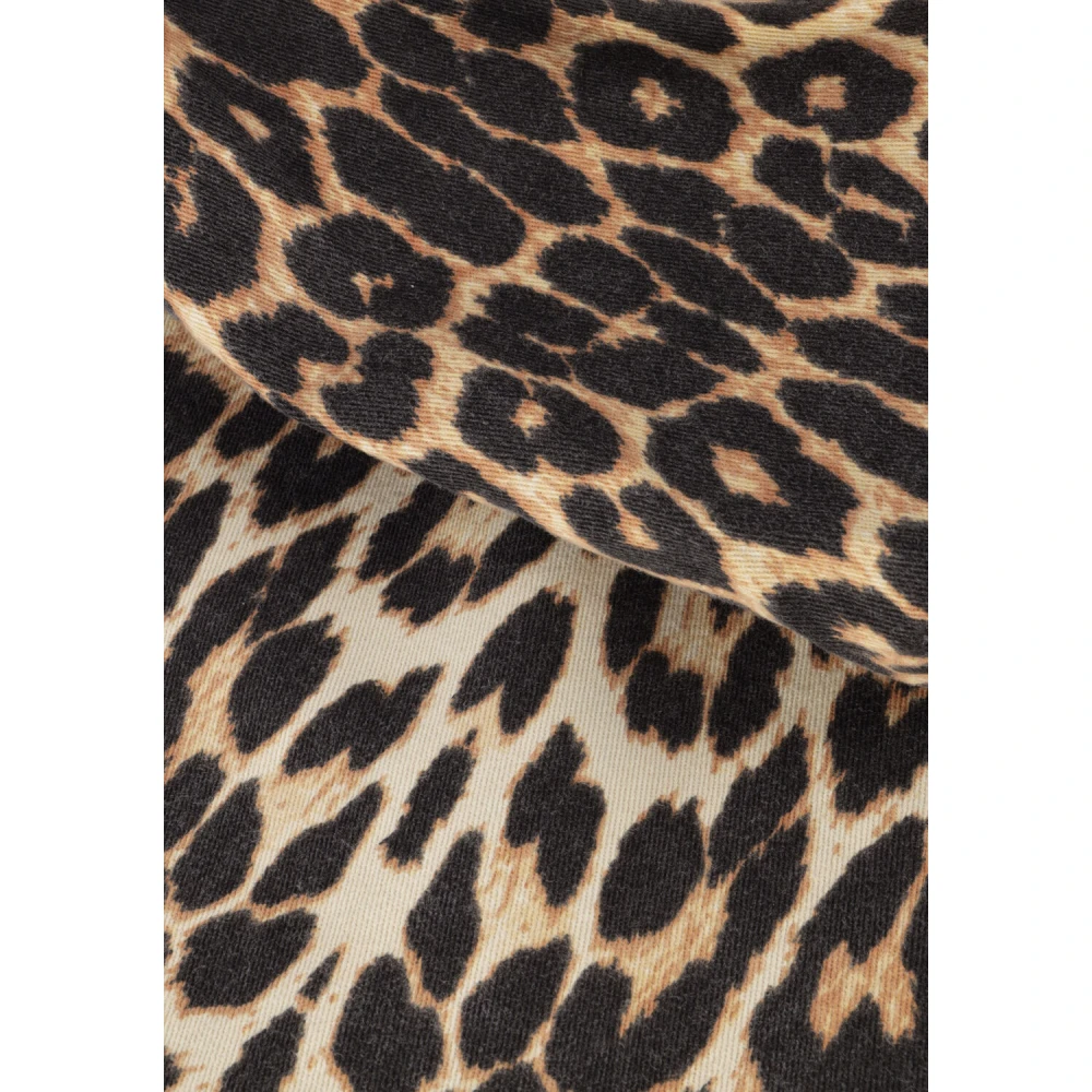 Co'Couture Khaki Luipaard Mini Puff Jurk Multicolor Dames