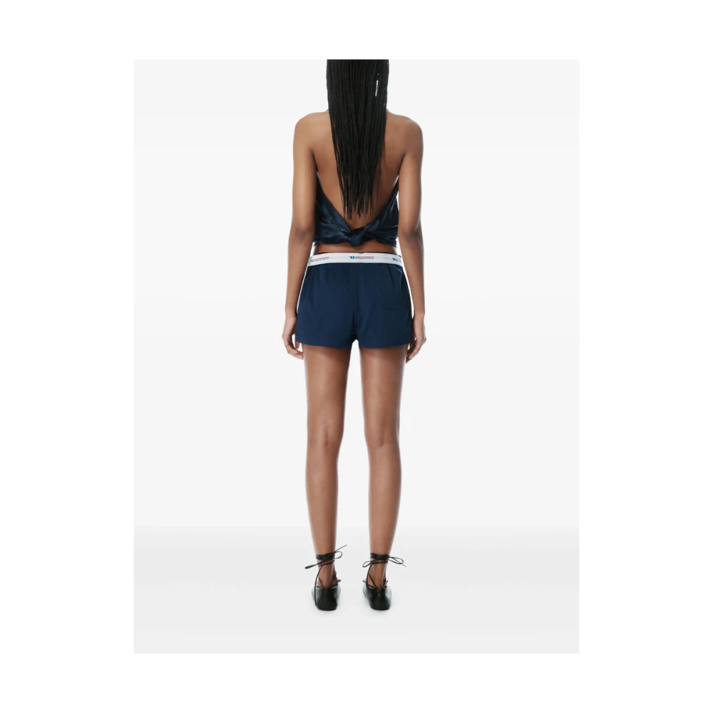 alexander wang Navy Blue Elastische Taille Rok Blue Dames