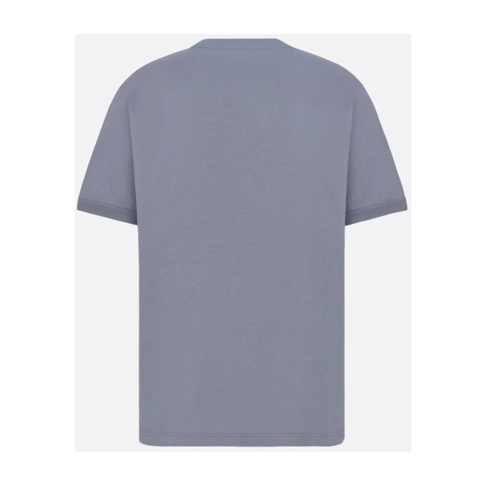 Dior Betoverende Grijze T-shirt met Charms Blue Heren