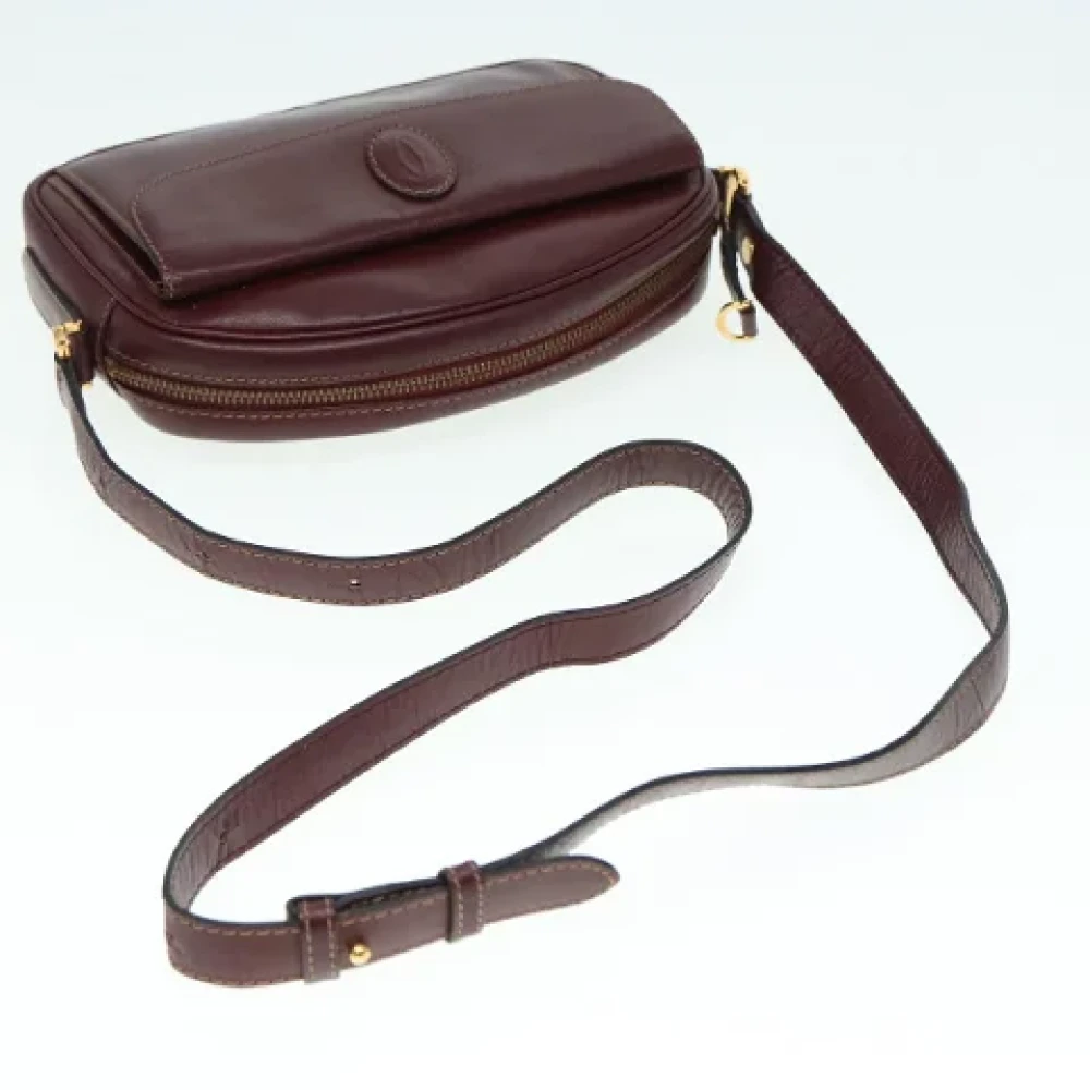Cartier Vintage Pre-owned Leather shoulder-bags Red Dames